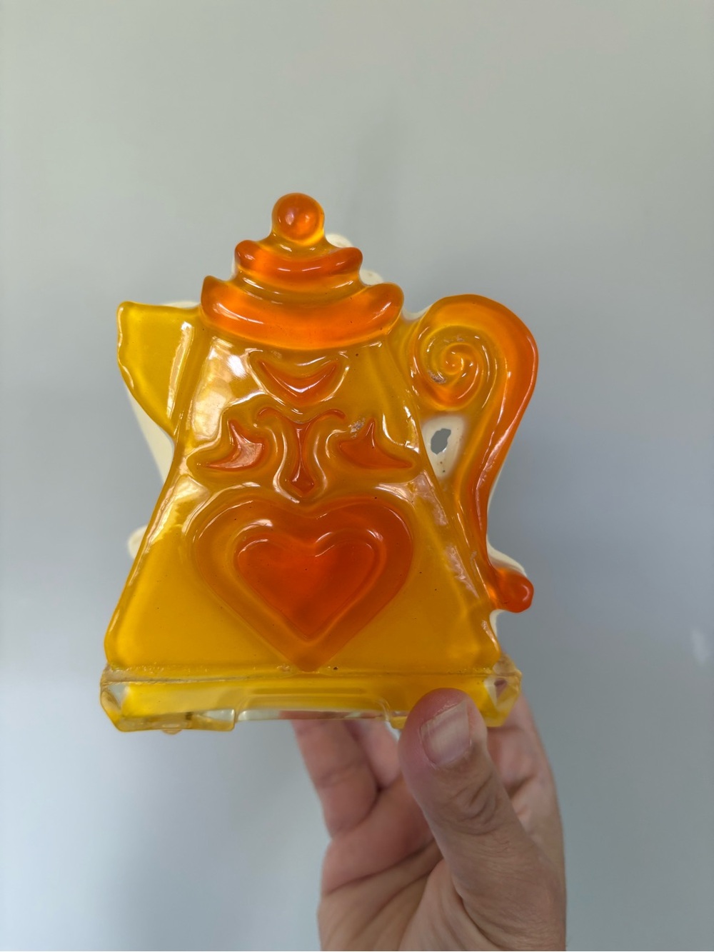 🫖 Vintage 1970s Amber Lucite Teapot Napkin Holder